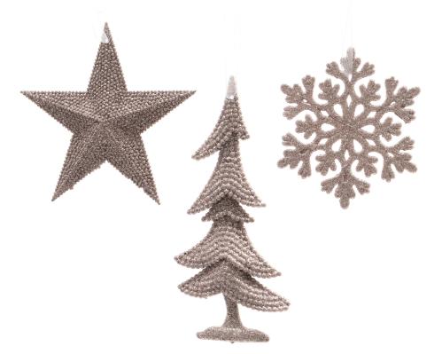 Hviezda,vločka,stromček záves