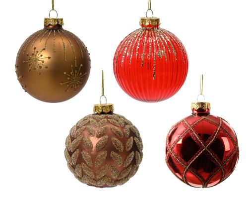 Guľa vianočná x1 mix sklo