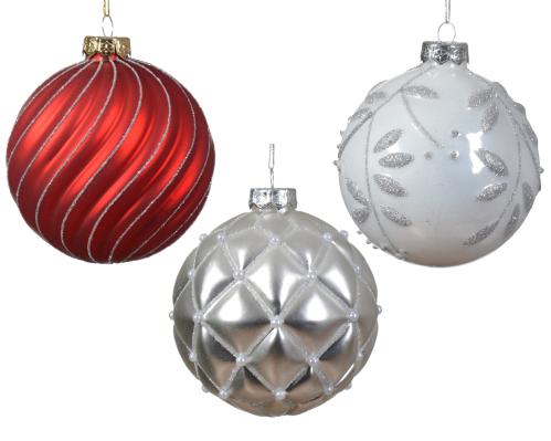 Guľa vianočná x1 mix sklo