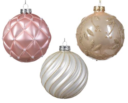 Guľa vianočná x1 mix sklo