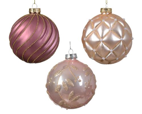 Guľa vianočná x1 mix sklo