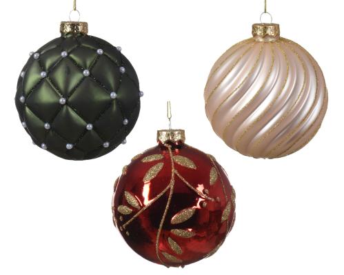 Guľa vianočná x1 mix sklo
