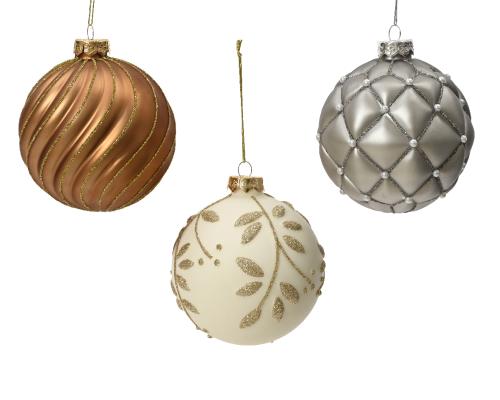 Guľa vianočná x1 mix sklo