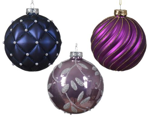 Guľa vianočná x1 mix sklo