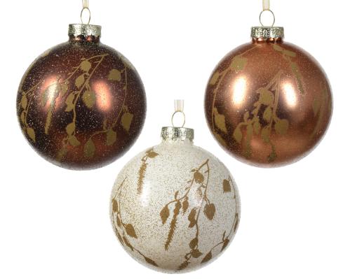 Guľa vianočná x1 8cm sklo