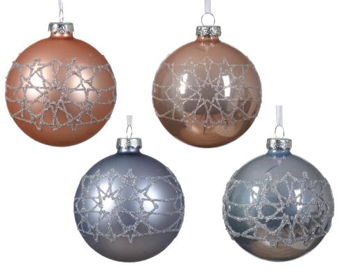 Guľa vianočná x1 mix sklo