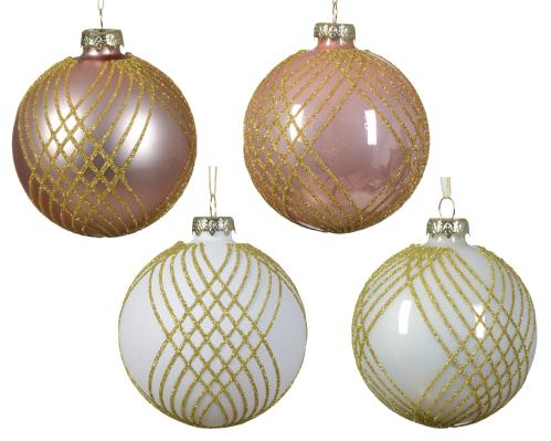 Guľa vianočná x1 mix sklo