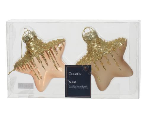 Guľa vianočná x2 hviezda balenie