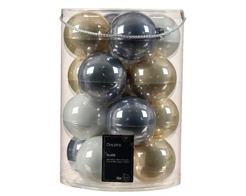 Guľa vianočná x12 mix 8cm sklo