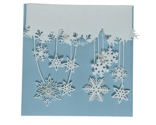 Dekorácia vločky 1,8m  flizelín