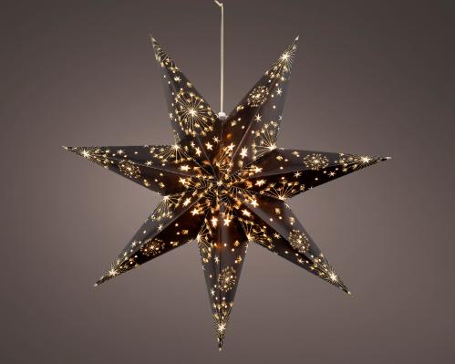 Hviezda vianočná papierová LED