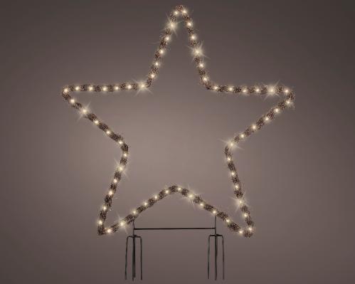 Hviezda kov zápich LED