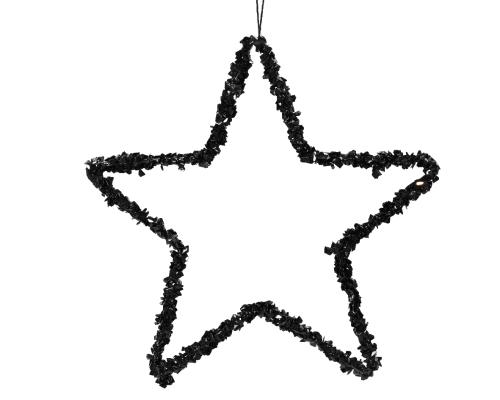 Hviezda čierna glitre