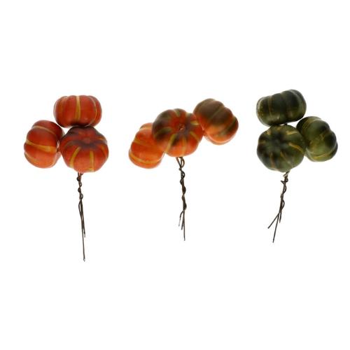 Autumn Pumpkin/wire d3.5cm x12