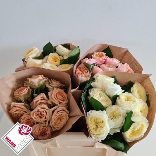 Rosa grootbloemig gemengd in fust