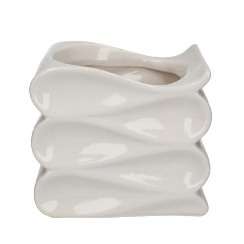 Ceramics Pot Wave sq.d16/13.5*14cm