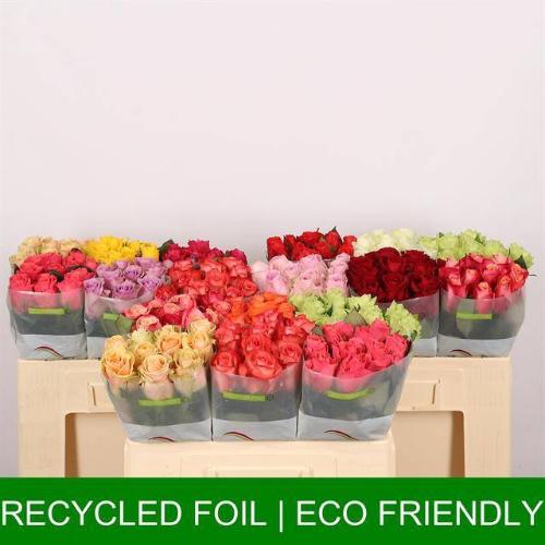 Rosa grootbloemig gemengd in fust
