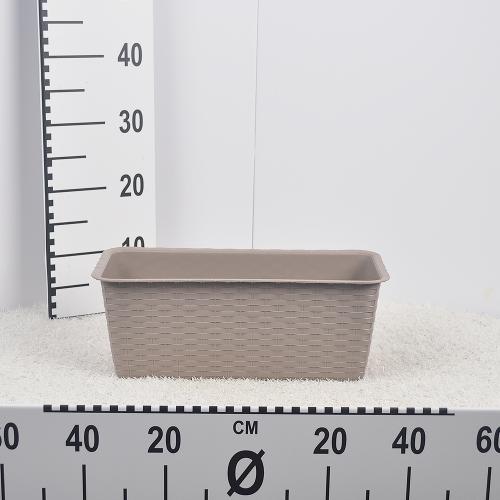 Balcony plant box with saucer RATOLLA SET - mocca