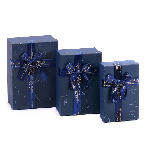 Box obdĺž.tm.modrý stuha FOR YOU 3/3