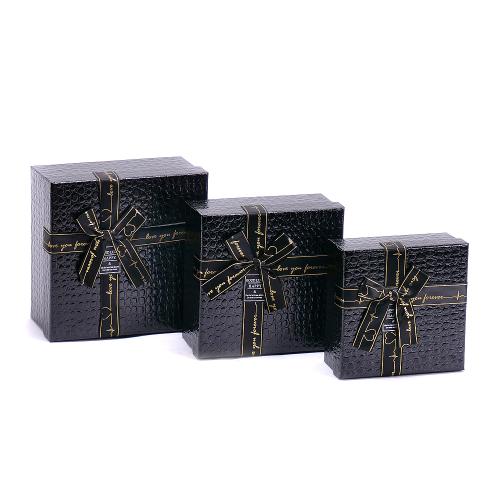 Box štvorec čierny krok.koža 3/3