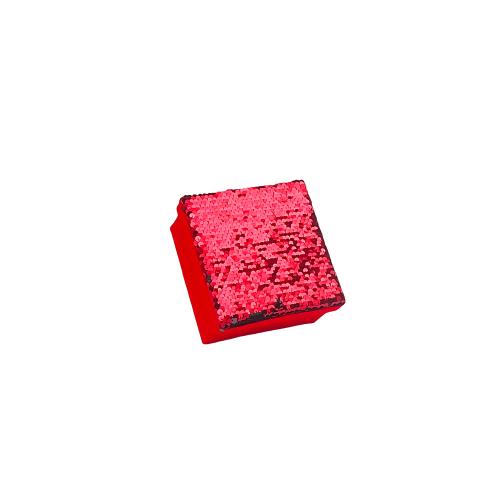 Box štvorec glitre červený 2/10