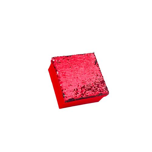 Box štvorec glitre červený 3/10
