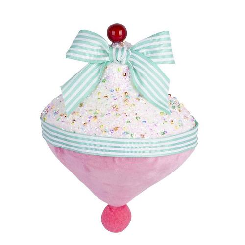 Dekorácia ružová závesná, 13x15 cm