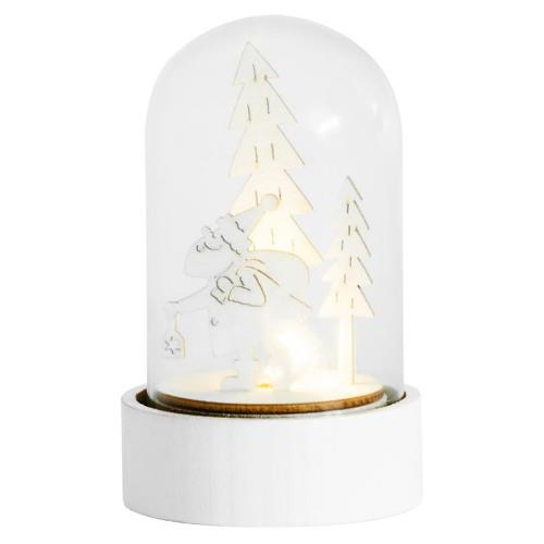 Dekorácia santa v skle, LED, bez baterií
