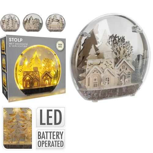 Dekorácia vian. kupola LED