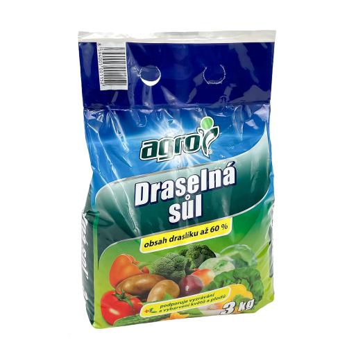 Draselna sol min.hnojivo 3kg AGRO