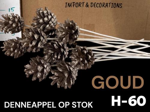 Dennenappel groot op stok H%