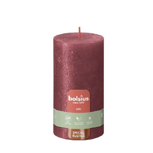 Candle Cylinder metallic d07*13cm Rustic