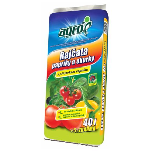 AGRO substrát na paradajky papriky uhorky 40+5l