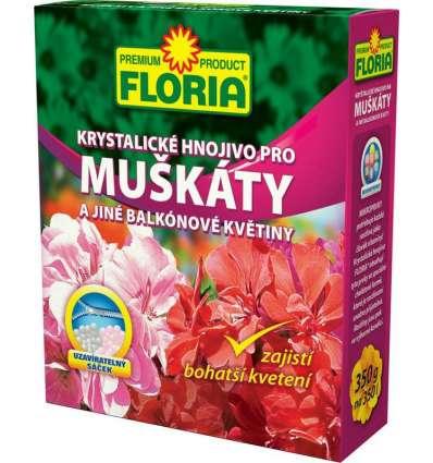 Kryštalické hnojivo na muškáty 350g FLORIA