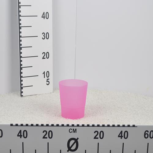 Flower pot COUBI - pink transparent matt