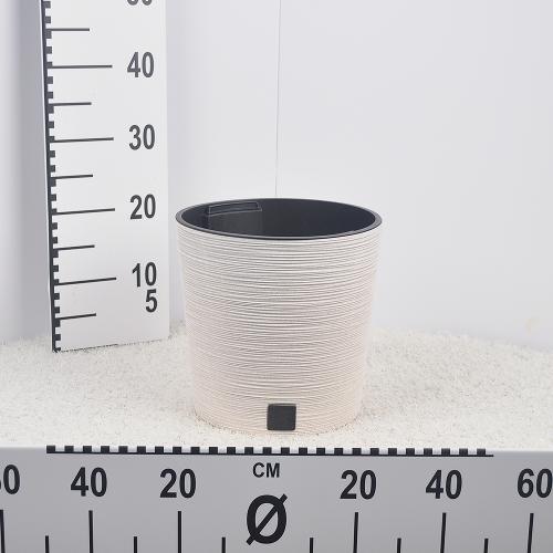 Flower pot FURU ROUND SLIM  ECO WOOD - eco white