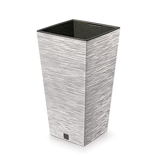 Flower pot FURU SQUARE  LOW  ECO WOOD - eco white