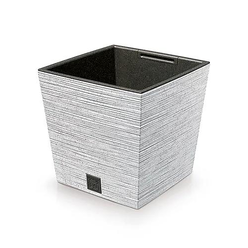 Flower pot FURU SQUARE  LOW  ECO WOOD - eco white