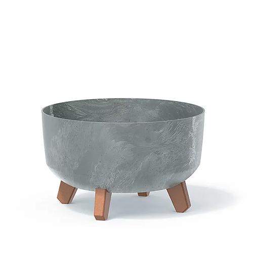 Flower pot GRACIA LOW BETON EFFECT - concrete