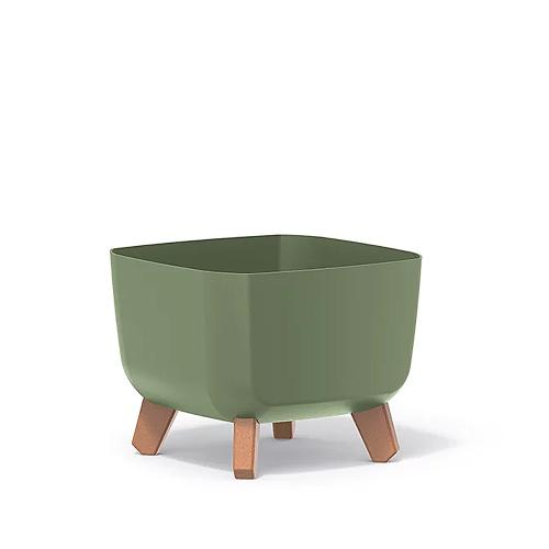 Flower pot GRACIA SQUARE - earth green