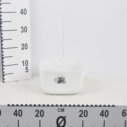 Flower pot GRACIA SQUARE - white
