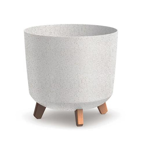 Flower pot GRACIA TUBUS ECO WOOD - ECO white
