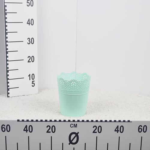 Flower pot LACE - PISTACHIO