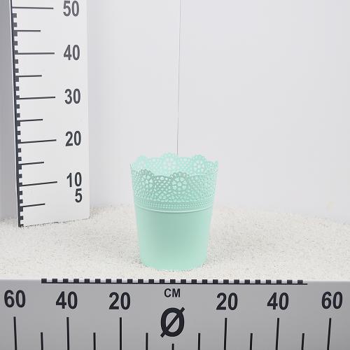 Flower pot LACE - PISTACHIO
