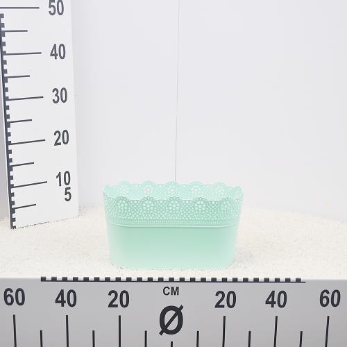 Flower pot LACE - PISTACHIO