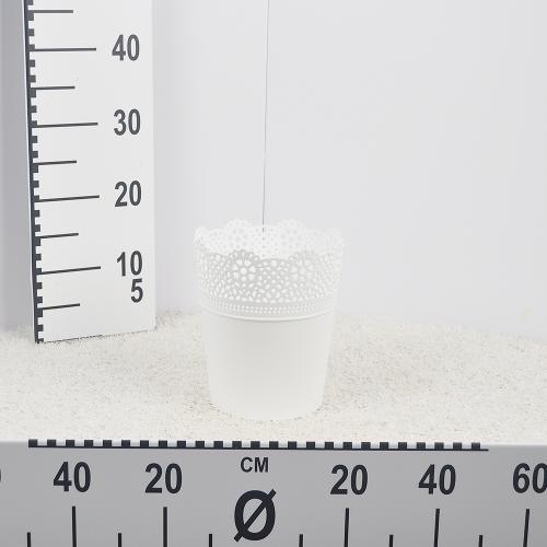 Flower pot LACE - WHITE