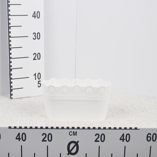 Flower pot LACE - WHITE