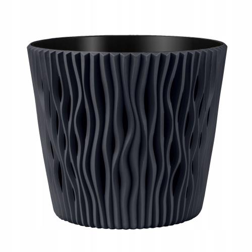 Flower pot SANDY ROUND  - anthracite