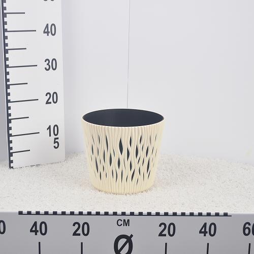Flower pot SANDY ROUND - cream