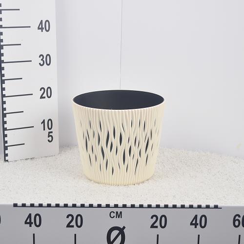 Flower pot - SANDY ROUND - cream